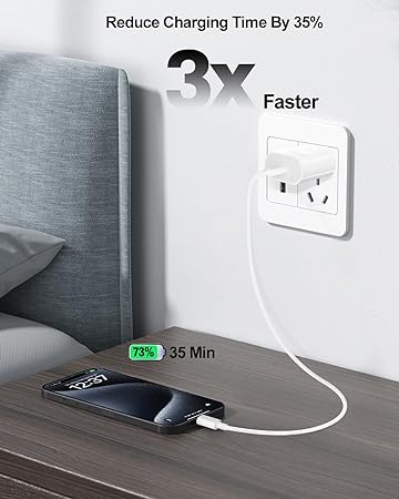 2 PIN (US PIN) 35W USB-C POWER ADAPTER WITH USB-C TO C CABLE