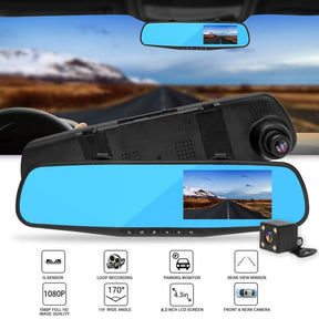 Car DVR Mirror DUAL Camera Front/Back 1080p